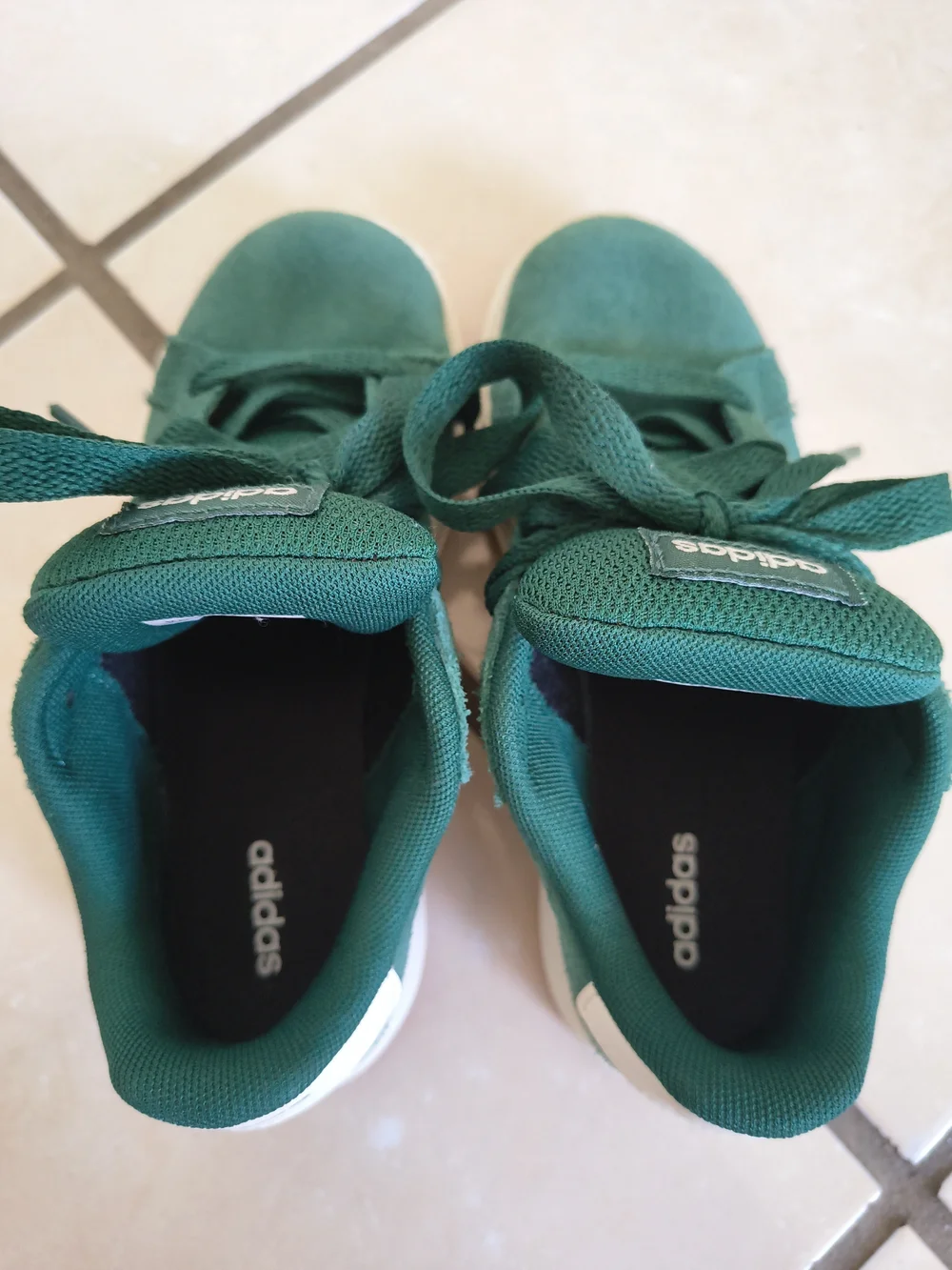 Adidas Grand Court 00s Kids Y2K Green Suede Skate Sneakers Size 13K EU31